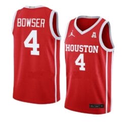 Darius Bowser Jersey #4 Houston Cougars College Basketball Jerseys Red