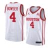 Darius Bowser Jersey #4 Houston Cougars College Basketball Jerseys White