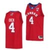 Men's Gradey Dick Jersey #4 Kansas Jayhawks College Basketball Jerseys Red Retro