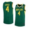 Men's #4 Lj Cryer Jersey Baylor Bears College Basketball Jerseys Anthracite Green