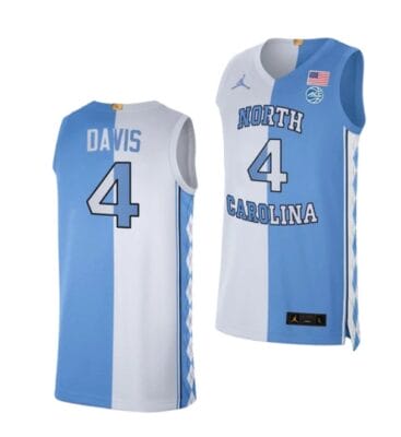 R.J. Davis Jersey #4 North Carolina Tar Heels College Basketball Jerseys Blue White