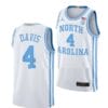 R.J. Davis Jersey #4 North Carolina Tar Heels College Basketball Jerseys White Elite