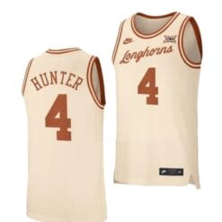 Tyrese Hunter Jersey #4 Texas Longhorns College Basketball Jerseys Cream