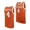 Tyrese Hunter Jersey #4 Texas Longhorns College Basketball Jerseys Orange