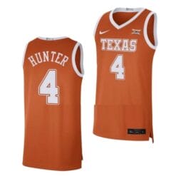 Tyrese Hunter Jersey #4 Texas Longhorns College Basketball Jerseys Orange Limited
