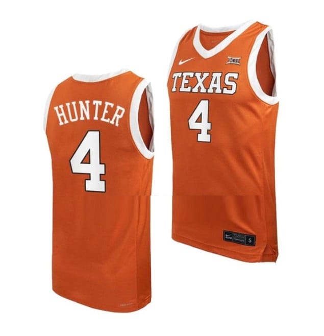Tyrese Hunter Jersey #4 Texas Longhorns College Basketball Jerseys Orange