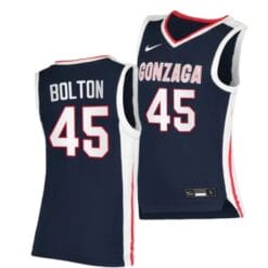 Rasir Bolton Jersey #45 Gonzaga Bulldogs College Basketball Jerseys Navy