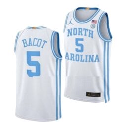 Armando Bacot Jersey #5 North Carolina Tar Heels College Basketball Jerseys White Elite