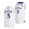 Men's Kyle Cuffe Jr Jersey #5 Kansas Jayhawks College Basketball Jerseys White 2022