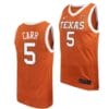 Marcus Carr Jersey #5 Texas Longhorns College Basketball Jerseys Orange