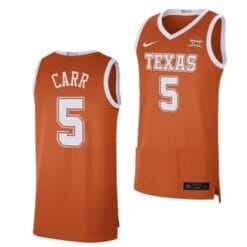 Marcus Carr Jersey #5 Texas Longhorns College Basketball Jerseys Orange Limited