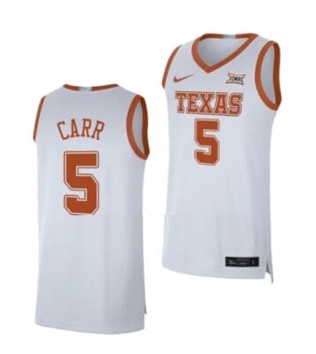 Marcus Carr Jersey #5 Texas Longhorns College Basketball Jerseys White