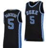 Paolo Banchero Jersey #5 Duke Blue Devils College Basketball Jerseys Black