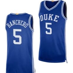 Paolo Banchero Jersey #5 Duke Blue Devils College Basketball Jerseys Blue
