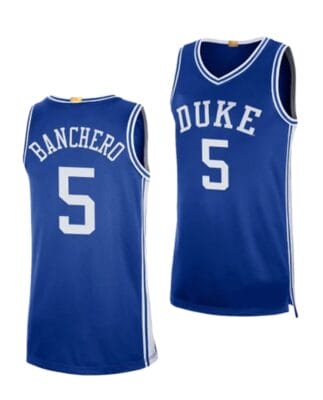 Paolo Banchero Jersey #5 Duke Blue Devils College Basketball Jerseys Blue
