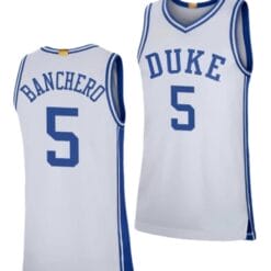 Paolo Banchero Jersey #5 Duke Blue Devils College Basketball Jerseys White