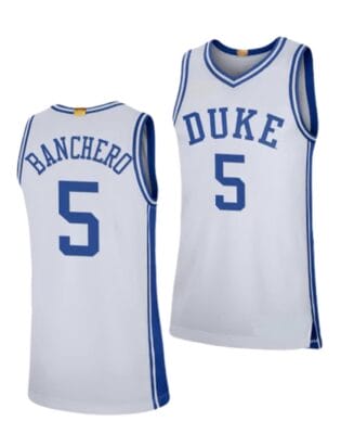 Paolo Banchero Jersey #5 Duke Blue Devils College Basketball Jerseys White