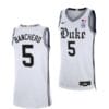 Paolo Banchero Jersey #5 Duke Blue Devils College Basketball Jerseys White Cameron