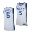 RJ Barrett Jersey #5 Duke Blue Devils College Basketball Jerseys White
