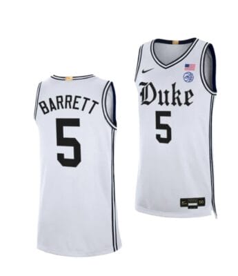 RJ Barrett Jersey #5 Duke Blue Devils College Basketball Jerseys White Cameron