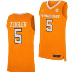 Zakai Zeigler Jersey #5 Tennessee Volunteers College Basketball Jerseys Orange Retro
