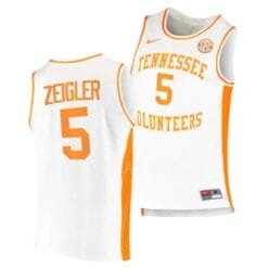 Zakai Zeigler Jersey #5 Tennessee Volunteers College Basketball Jerseys White