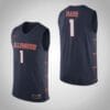Men's Illinois Fighting Illini #1 Trent Frazier Jersey Limited College Basketball Jerseys Navy