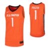 Men's Illinois Fighting Illini #1 Trent Frazier Jersey Limited College Basketball Jerseys Orange