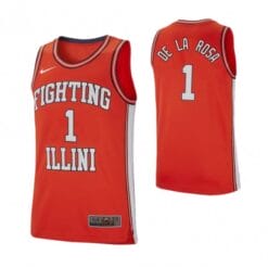 Men's Illinois Fighting Illini #1 Trent Frazier Jersey Limited College Basketball Jerseys Orange White