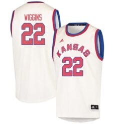 Andrew Wiggins Jersey #22 Kansas Jayhawks Cream College Basketball Jerseys
