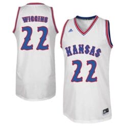 Andrew Wiggins Jersey #22 Kansas Jayhawks White Retro College Basketball Jerseys
