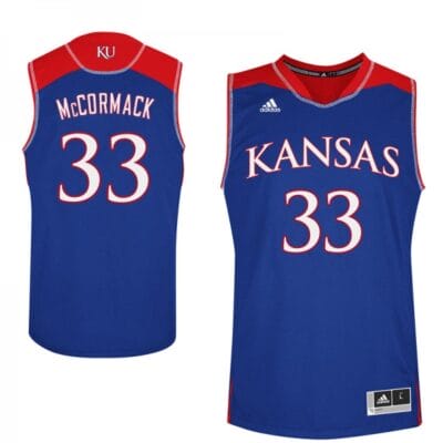 David McCormack Jersey #33 Kansas Jayhawks Blue College Basketball Jerseys