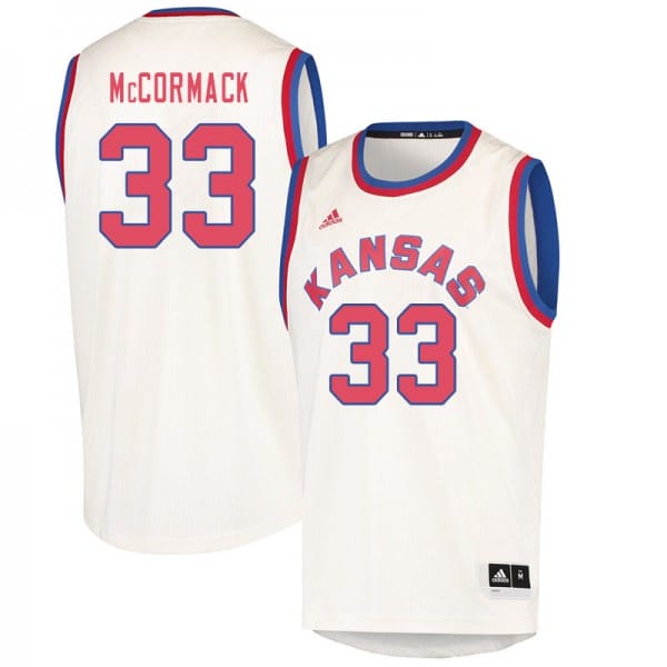 David McCormack Jersey #33 Kansas Jayhawks Cream University College Basketball Jerseys