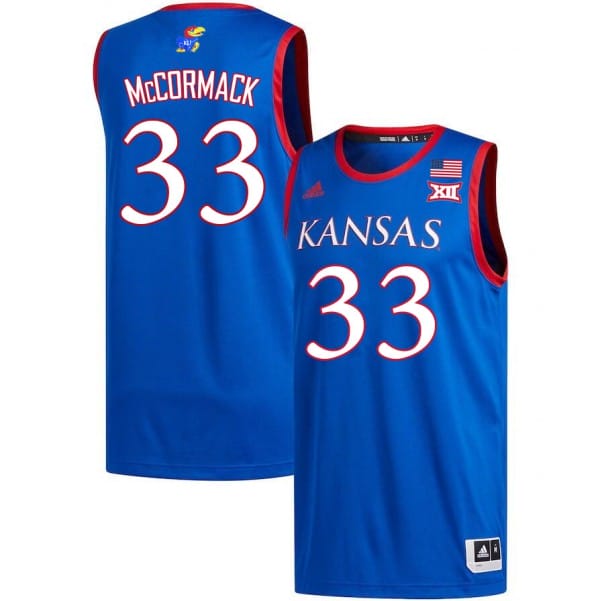 David McCormack Jersey #33 Kansas Jayhawks Royal University College Basketball Jerseys