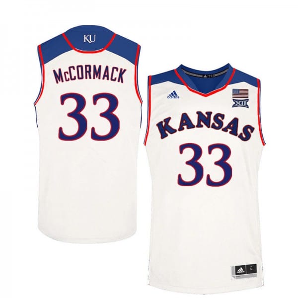 David McCormack Jersey #33 Kansas Jayhawks White Stitched College Basketball Jerseys