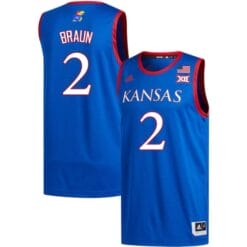 Christian Braun Jersey #2 Kansas Jayhawks Royal Stitched College Basketball Jerseys