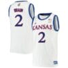 Christian Braun Jersey #2 Kansas Jayhawks White Alumi College Basketball Jerseys