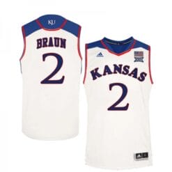 Christian Braun Jersey #2 Kansas Jayhawks White High School College Basketball Jerseys