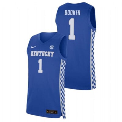 Men’s Kentucky Wildcats #1 Royal Devin Booker Jersey College Basketball Jerseys