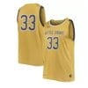 Men's Under Armour #33 Gold Notre Dame Fighting Irish College Basketball Jersey