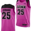 Monika Czinano Jersey Iowa Hawkeyes College Basketball Pink #25