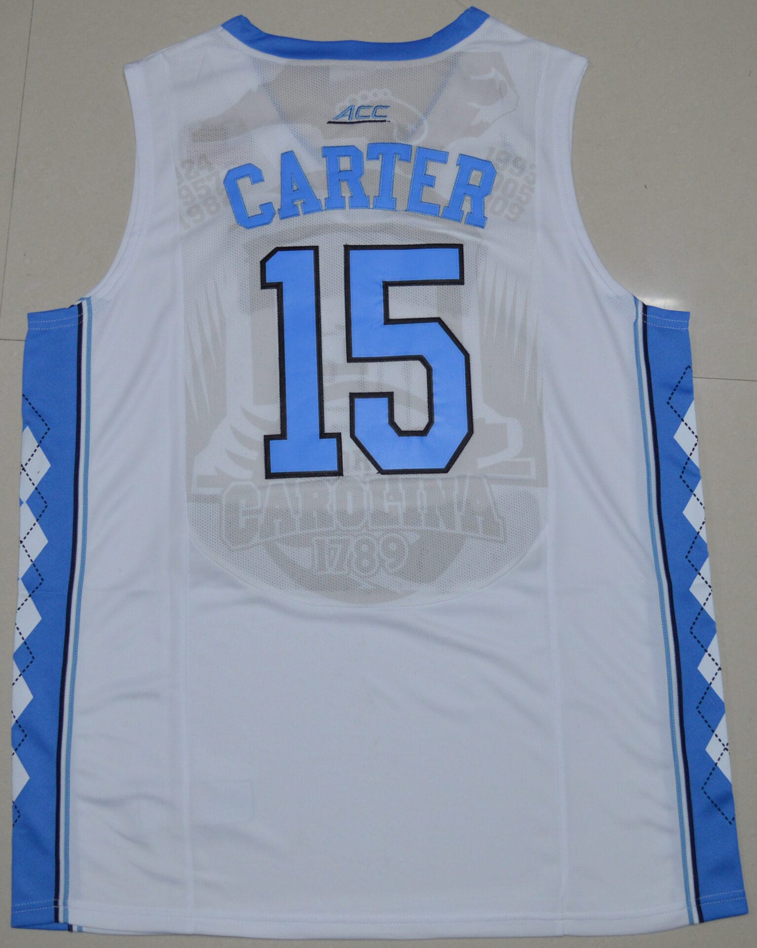 Vince Carter Jersey #15 North Carolina Tar Heels NCAA Basketball White