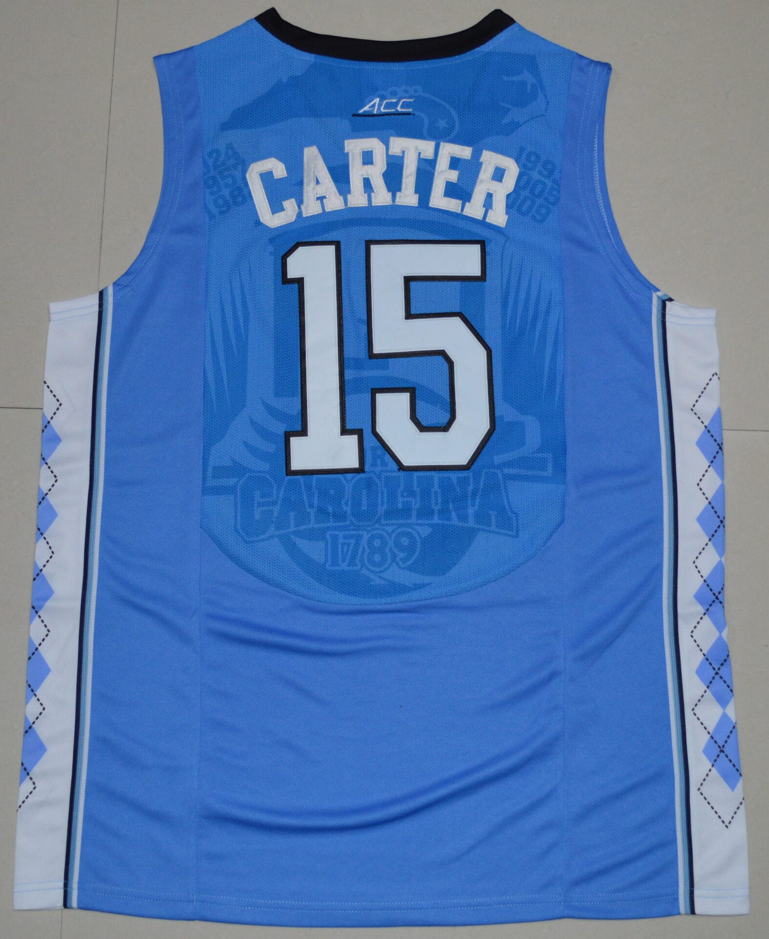 Vince Carter Jersey #15 North Carolina Tar Heels NCAA Basketball Blue