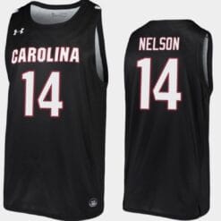 Nathan Nelson Jersey #14 South Carolina Gamecocks College Basketball Black Replica