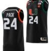 Nijel Pack Jersey Miami Hurricanes College Basketball Swingman Black #24