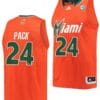 Nijel Pack Jersey Miami Hurricanes College Basketball Reverse Retro Orange #24