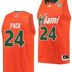 Nijel Pack Jersey Miami Hurricanes College Basketball Reverse Retro Orange #24