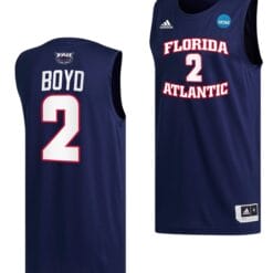 Nicholas Boyd Jersey #2 FAU Owls College Basketball 2023 NCAA March Madness Navy