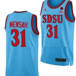 Nathan Mensah Jersey #31 San Diego State Aztecs College Basketball Blue Alternate