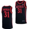 Nathan Mensah Jersey #31 San Diego State Aztecs College Basketball Black